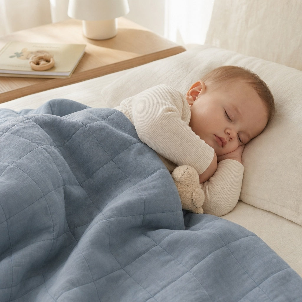 Quilted Baby Blanket – Linen-Cotton Blend