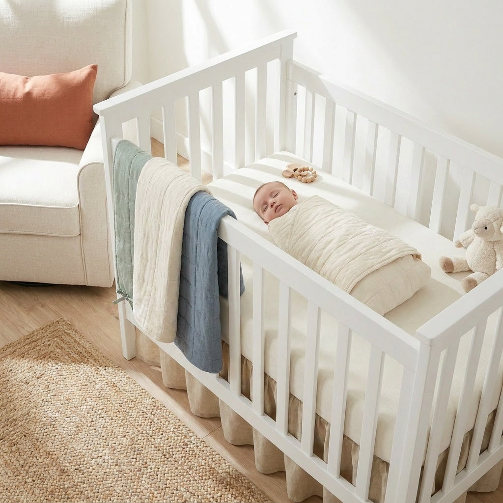 Quilted Baby Blanket – Linen-Cotton Blend