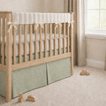 Linen Tailored Crib Skirt. Crib Skirt for boys and girls.